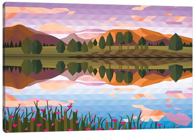 Lake Reflection IV Canvas Art Print - Jun Youngjin