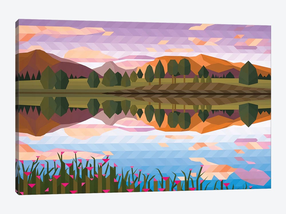 Lake Reflection IV by Jun Youngjin 1-piece Canvas Print