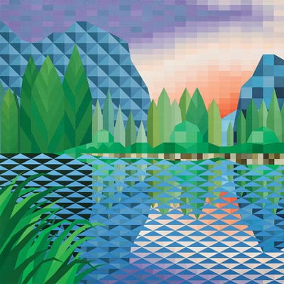 Lakeside Sunset by Jun Youngjin canvas print