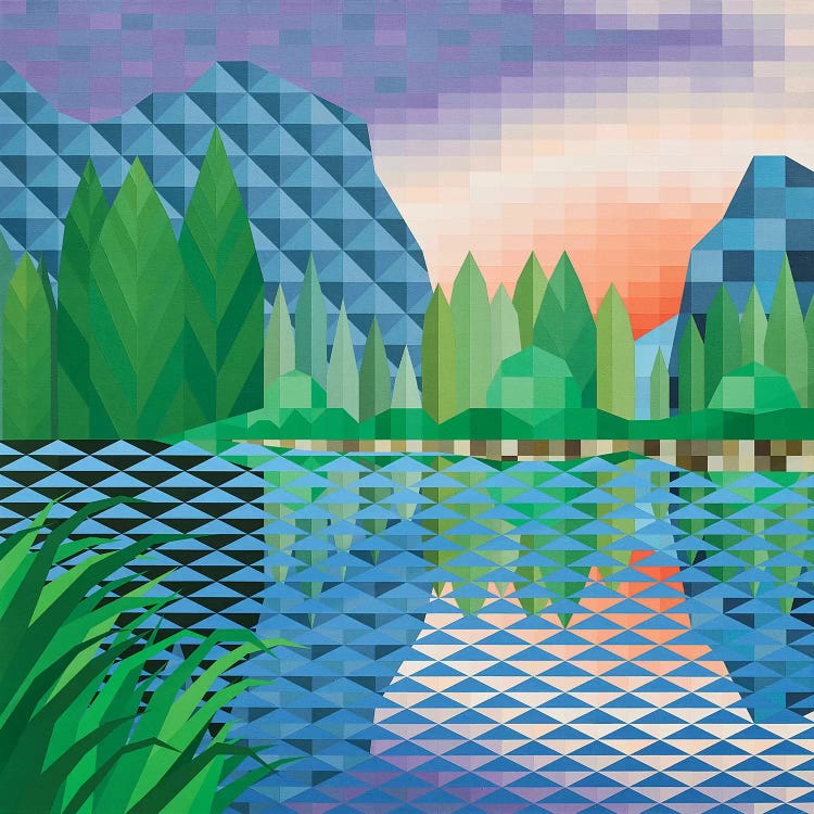 Lakeside Sunset by Jun Youngjin wall art