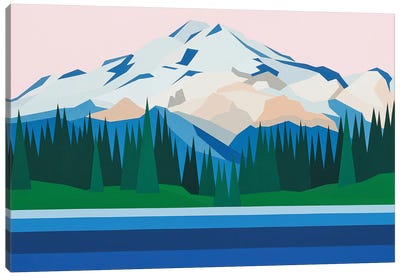 Mountain View Canvas Art Print - I Can't Believe it's Not Digital