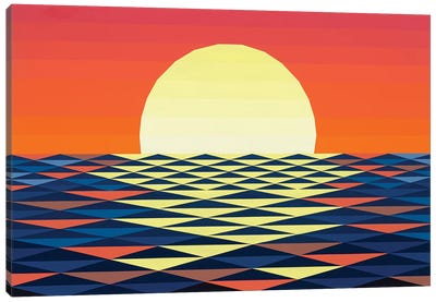 Nautical Sunset Canvas Art Print - I Can't Believe it's Not Digital