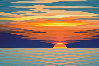 Ocean Sunset by Jun Youngjin canvas print