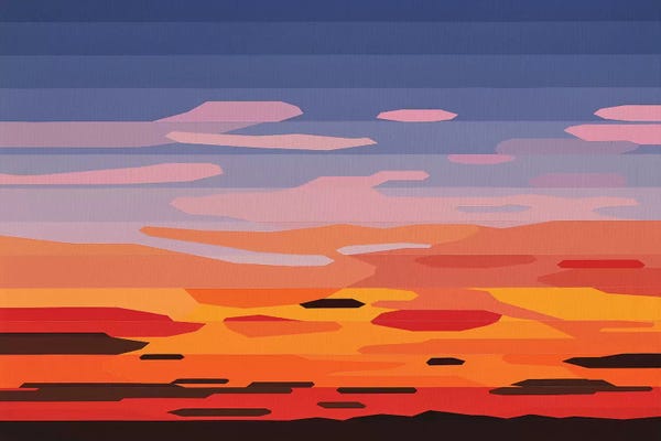 Jun Youngjin: Orange and Pink Clouds by Jun Youngjin