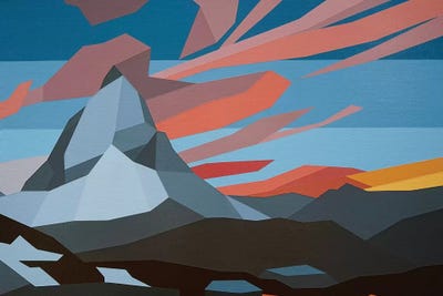 Orange Clouds Mountain by Jun Youngjin canvas print
