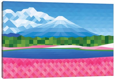 Pink Fields Canvas Art Print - Lakehouse Décor