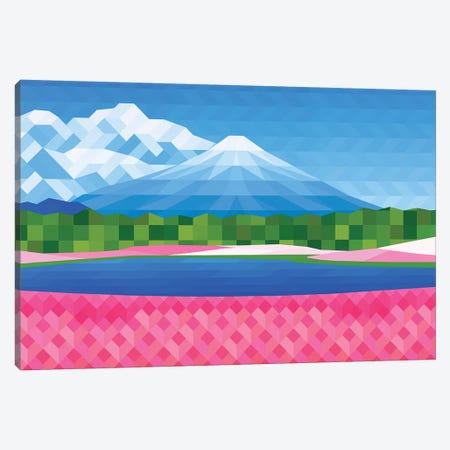 Pink Fields Canvas Print #JYO36} by Jun Youngjin Canvas Art