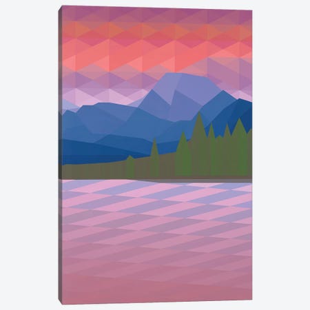 Pink Mountains Canvas Print #JYO37} by Jun Youngjin Canvas Art