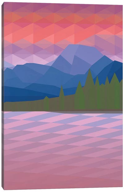 Pink Mountains Canvas Art Print - Jun Youngjin