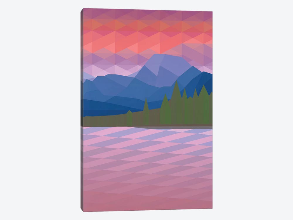 Pink Mountains by Jun Youngjin 1-piece Canvas Artwork