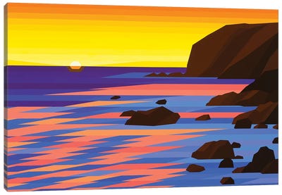 Shoreline Sunrise Canvas Art Print - Jun Youngjin