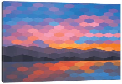 Abstract Sunset II Canvas Art Print - Jun Youngjin