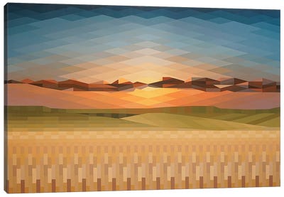 Sunsrise Fields Canvas Art Print - Lakehouse Décor