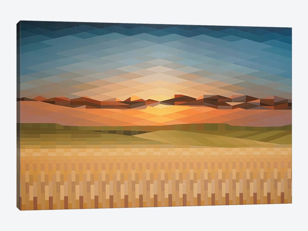 Sunsrise Fields by Jun Youngjin 1-piece Canvas Wall Art