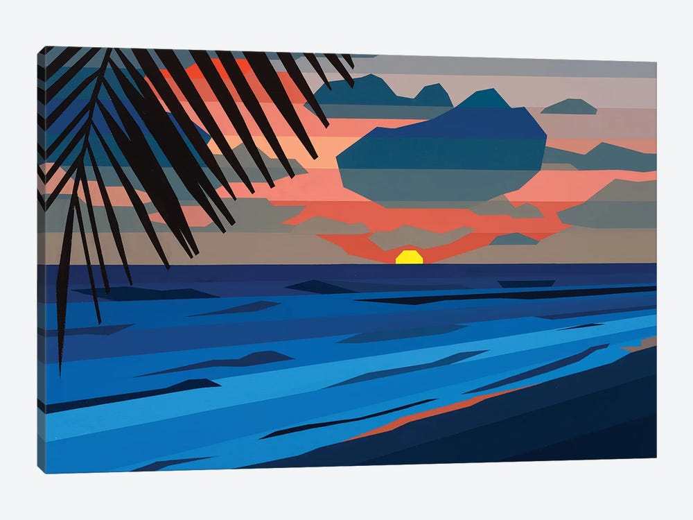 Tropical Beach Sunset by Jun Youngjin 1-piece Canvas Wall Art