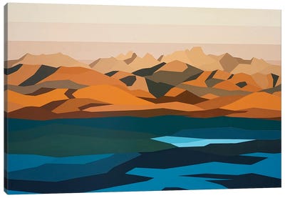 Water and Mountains Canvas Art Print