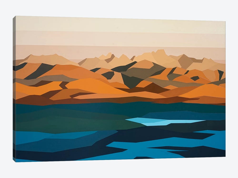 Water and Mountains by Jun Youngjin 1-piece Canvas Print