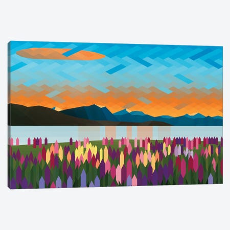 Floral Sunset Canvas Print #JYO59} by Jun Youngjin Art Print