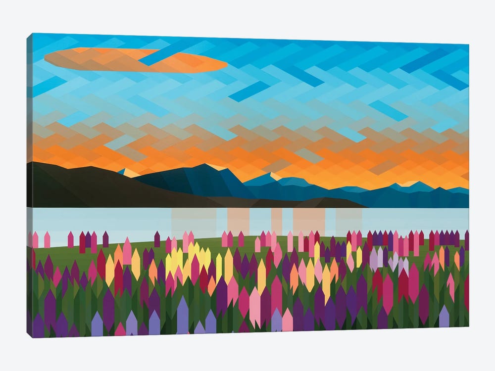 Floral Sunset by Jun Youngjin 1-piece Canvas Wall Art