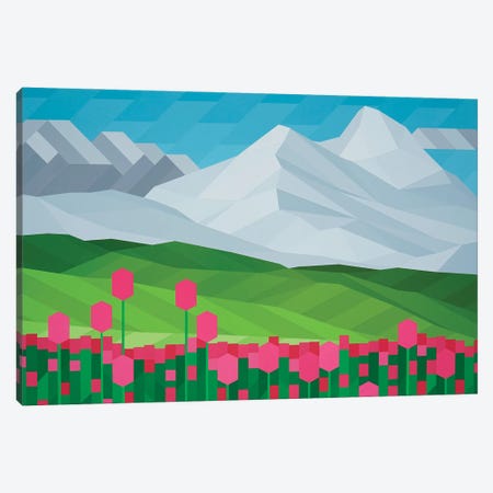 Pink Tulips Canvas Print #JYO61} by Jun Youngjin Canvas Art