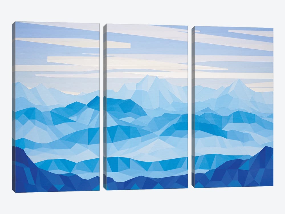 Blue Mountains by Jun Youngjin 3-piece Canvas Wall Art