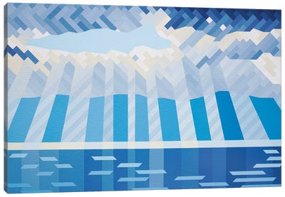 Water Flow Canvas Art Print - Glacier & Iceberg Art