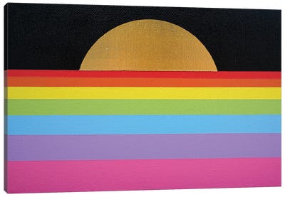 Rainbow Sunset Canvas Art Print - Jun Youngjin