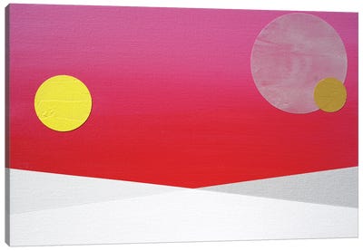 Red And Pink Sunset Canvas Art Print - Jun Youngjin