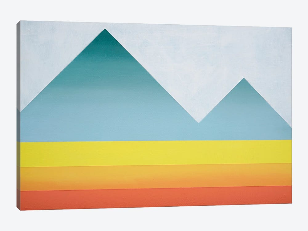 Orange Gradient With Peaks by Jun Youngjin 1-piece Canvas Wall Art