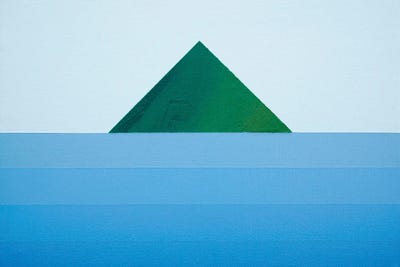 Green Puramid And Blue Sea by Jun Youngjin canvas print