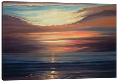 Last Swim, Porthtowan Beach, North Cornwall Canvas Art Print - A Place for You