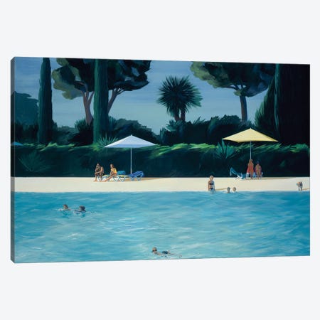 Poolside I Canvas Print #JYR14} by Jeremy Farmer Art Print