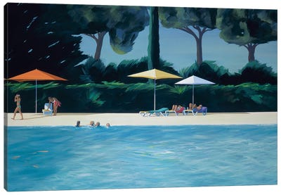 Poolside II Canvas Art Print - Jeremy Farmer