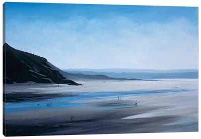 Camel Estuary, North Cornwall, At Low Tide I Canvas Art Print