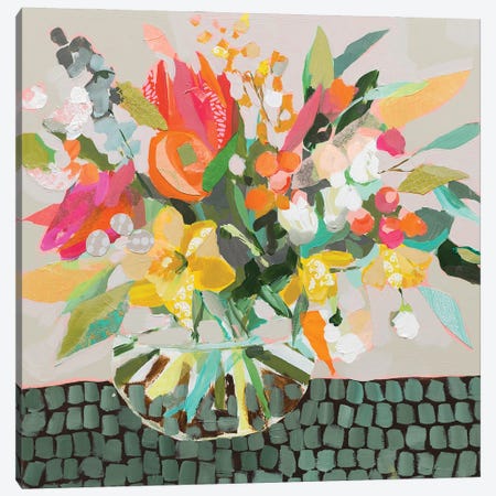 Exotic Bouquet Canvas Print #JYW13} by Jenny Westenhofer Art Print