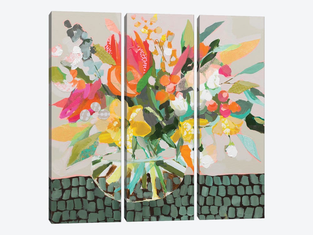 Exotic Bouquet by Jenny Westenhofer 3-piece Canvas Wall Art