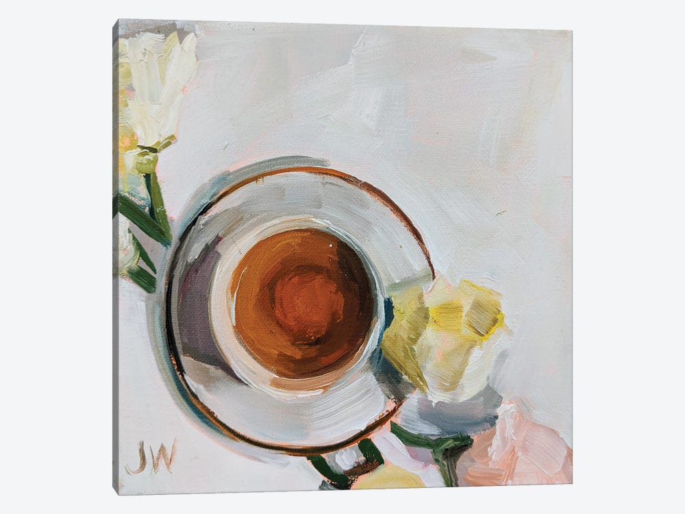 Flowers And Tea by Jenny Westenhofer 1-piece Canvas Art