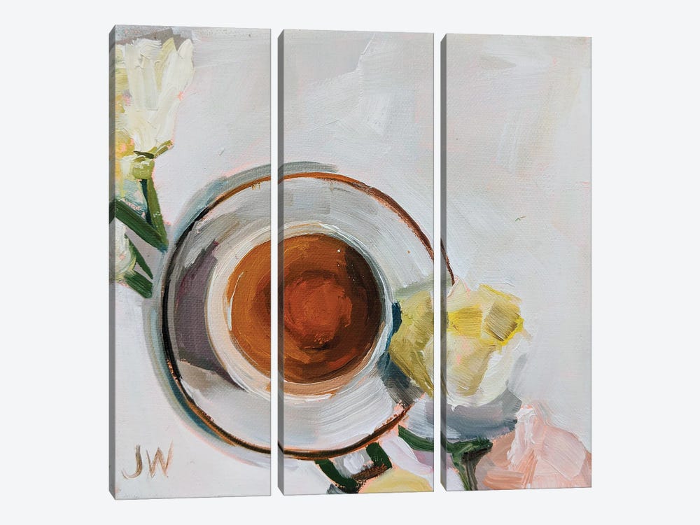 Flowers And Tea by Jenny Westenhofer 3-piece Canvas Artwork