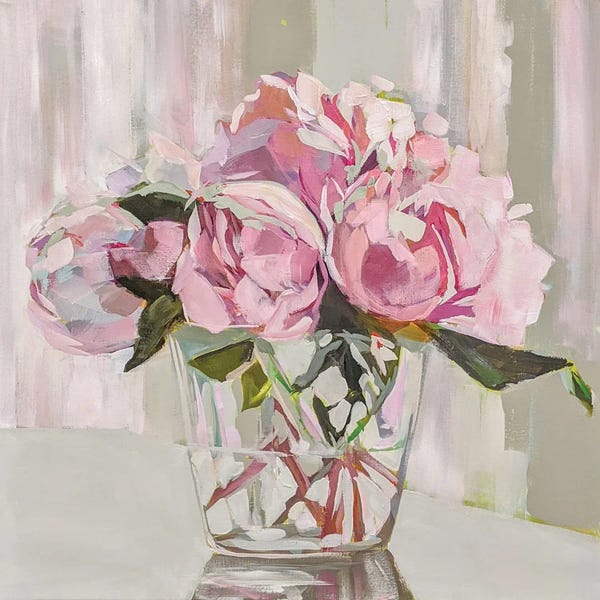 Contemporary Fine Art: Peonies by Jenny Westenhofer