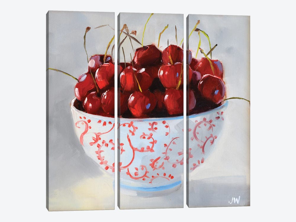 Maritime Cherries by Jenny Westenhofer 3-piece Canvas Wall Art