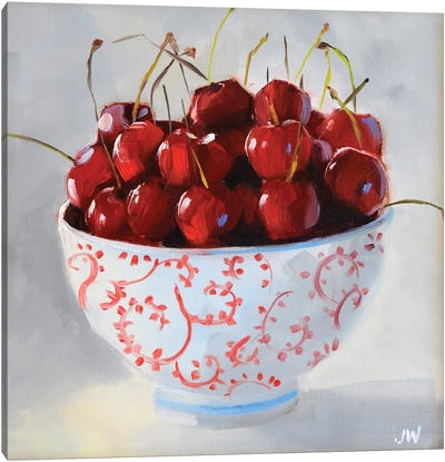 Maritime Cherries Canvas Art Print - Jenny Westenhofer