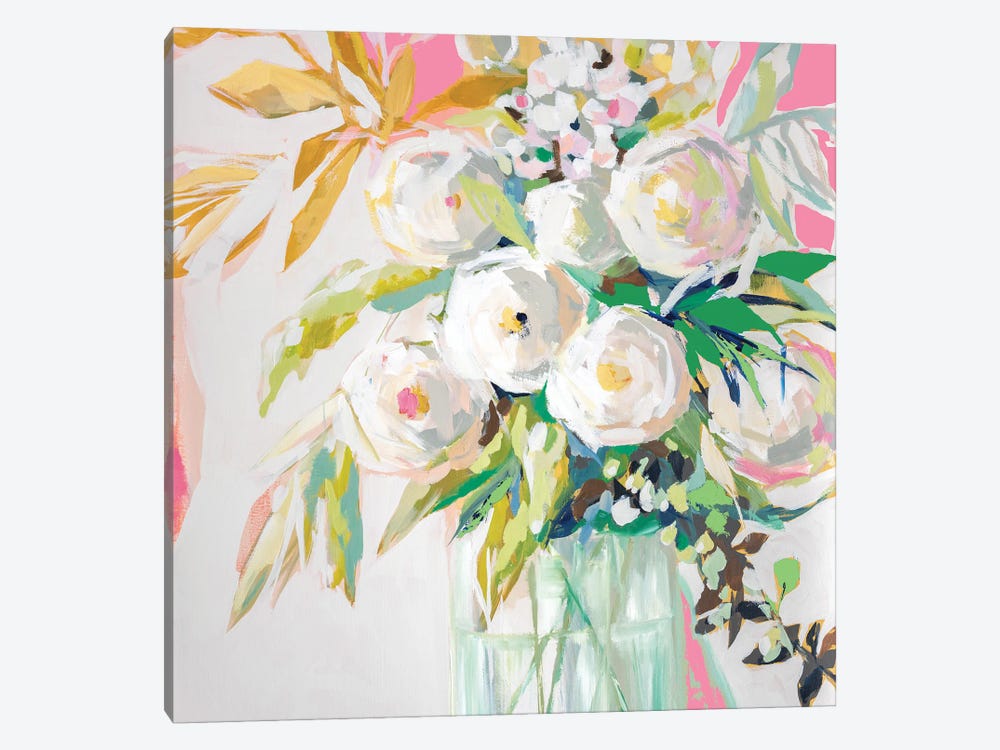 Springtime Soiree Floral by Jenny Westenhofer 1-piece Canvas Print