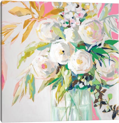 Springtime Soiree Floral Canvas Art Print - Jenny Westenhofer