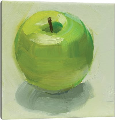Green Apple Canvas Art Print - Jenny Westenhofer