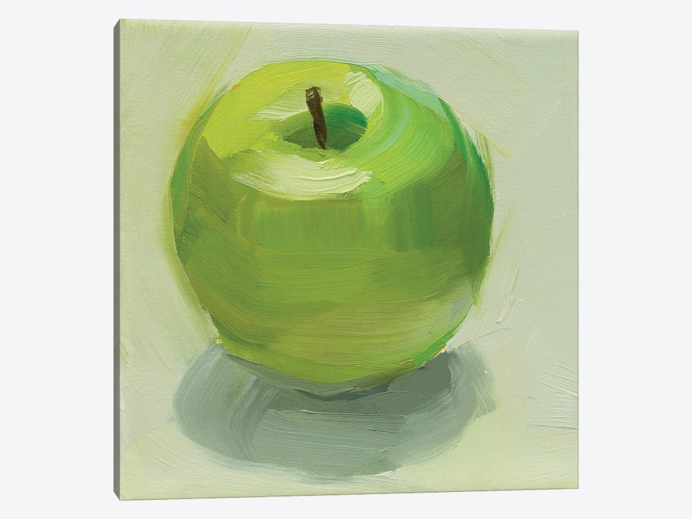 Green Apple by Jenny Westenhofer 1-piece Canvas Wall Art