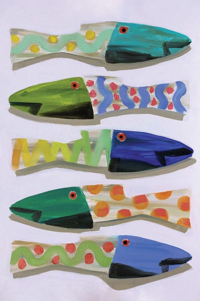 Wooden Fish by Jenny Westenhofer canvas print