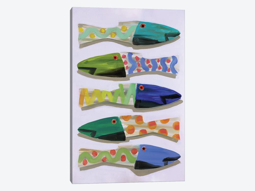 Wooden Fish by Jenny Westenhofer 1-piece Canvas Art Print