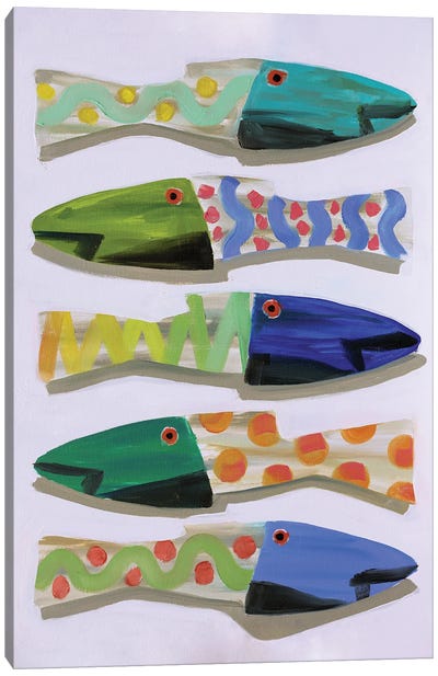 Wooden Fish Canvas Art Print - Jenny Westenhofer