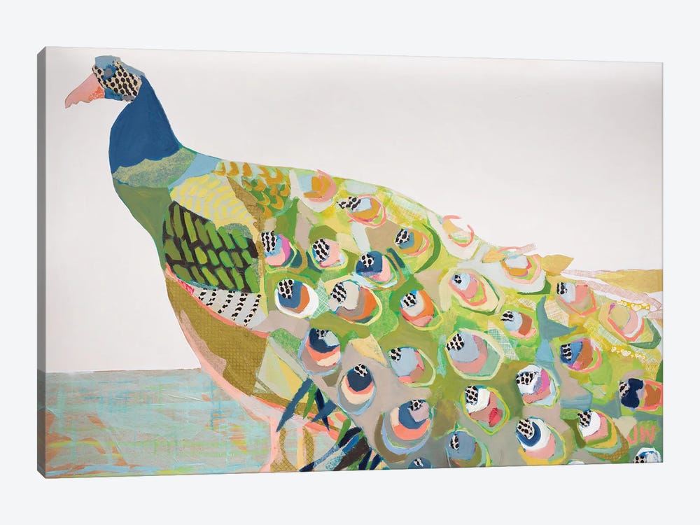 Connie's Peacock by Jenny Westenhofer 1-piece Canvas Print