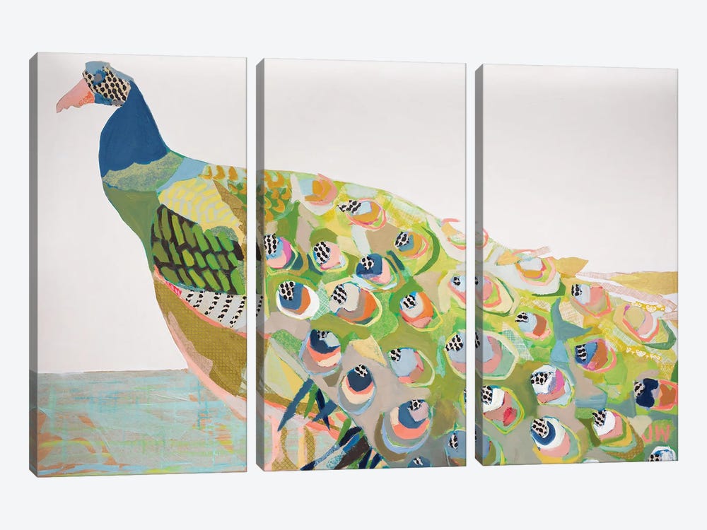 Connie's Peacock by Jenny Westenhofer 3-piece Art Print